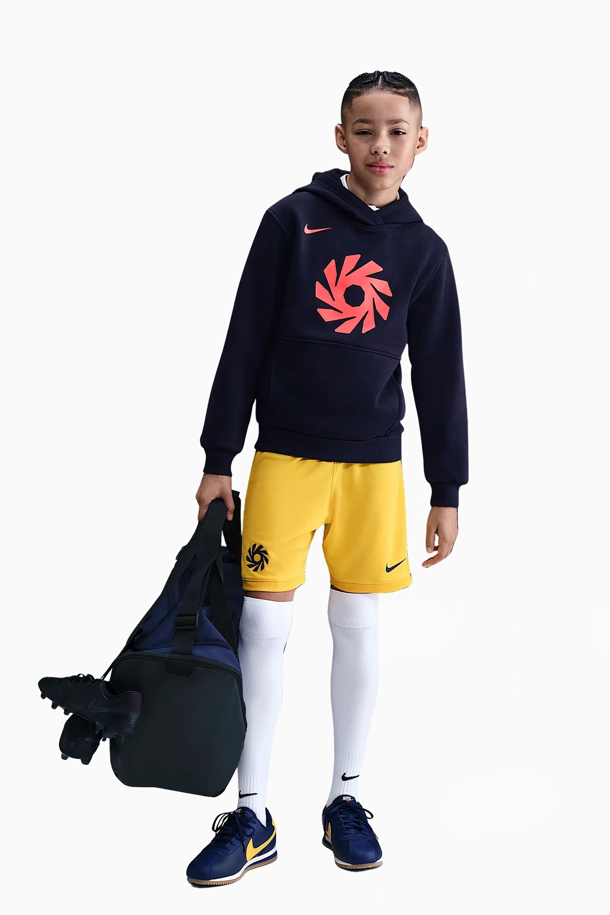 Bluza z kapturem Nike Erling Haaland Club Fleece Junior - Granatowy