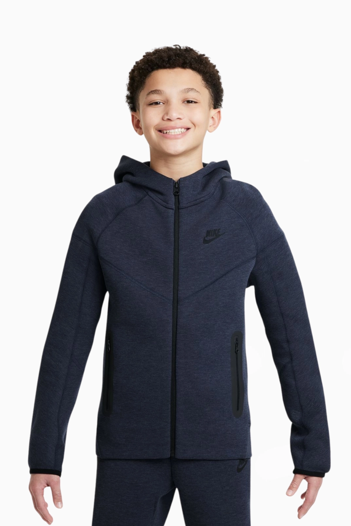 Bluza z kapturem Nike Sportswear Tech Fleece Junior - Granatowy