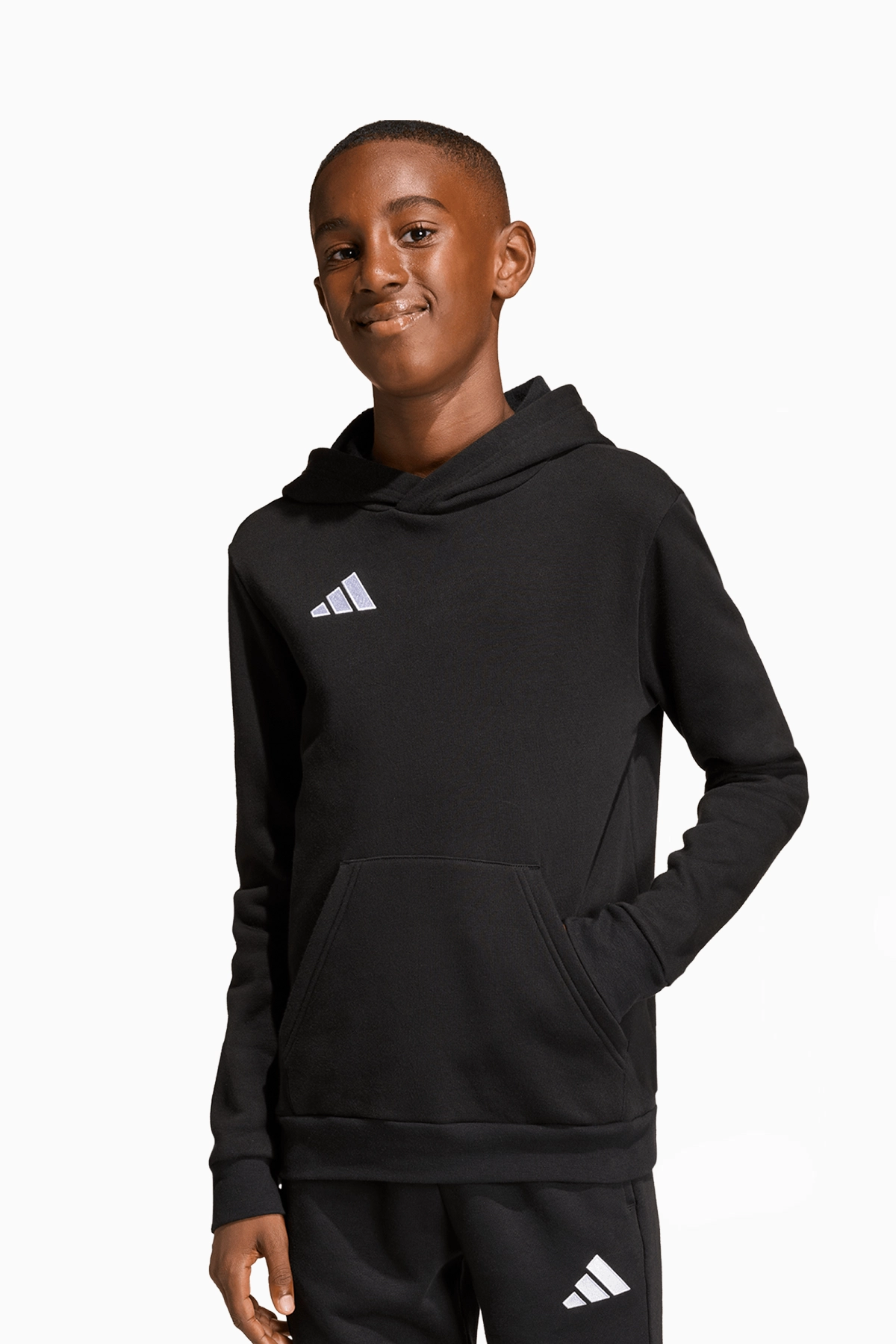 Bluza z kapturem adidas Entrada 26 Sweat Junior - Czarny