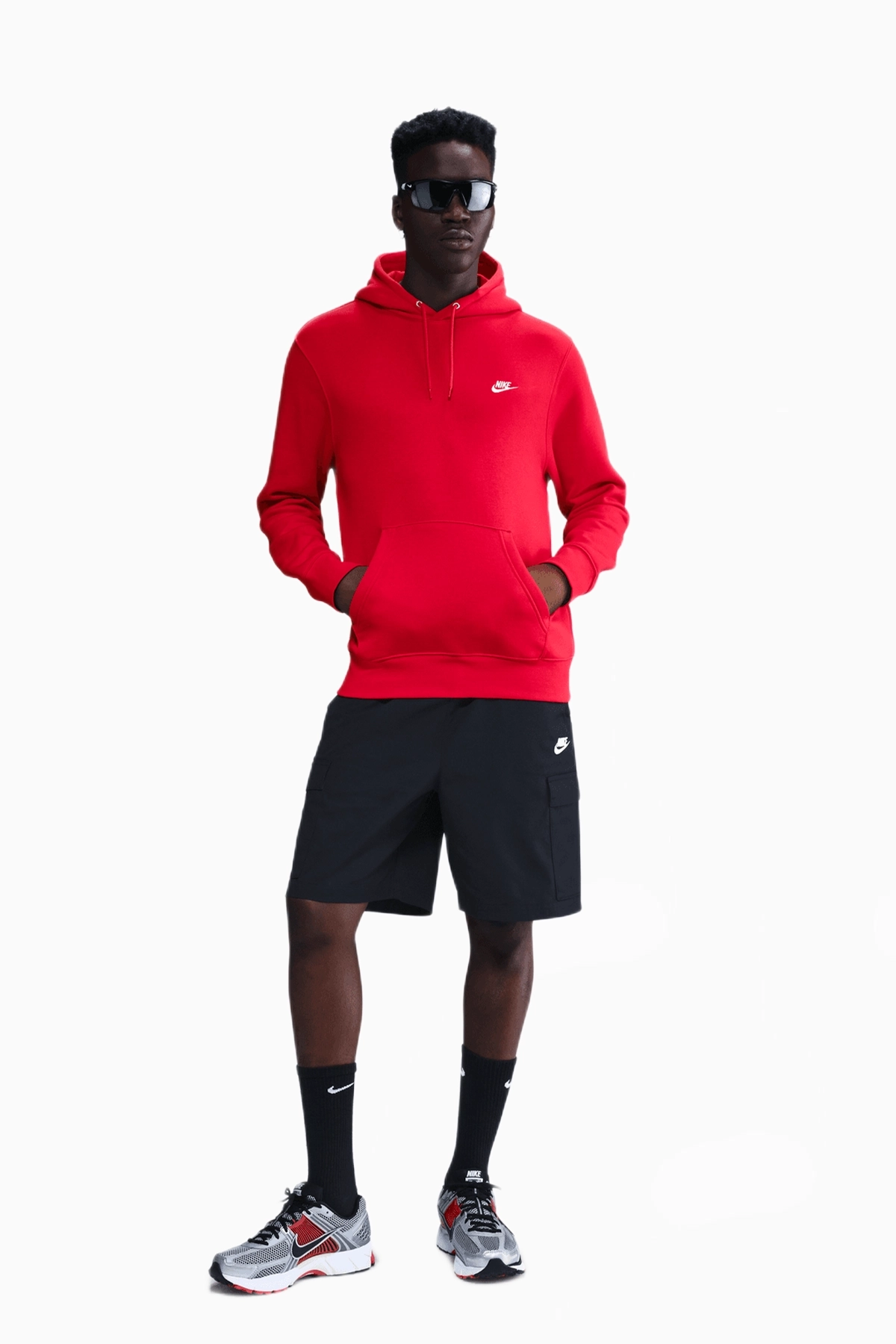 Bluza z kapturem Nike Club - Czerwony