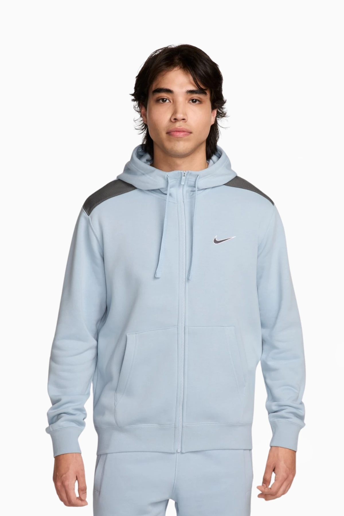 Bluza z kapturem Nike Sportswear Fleece FZ - Błękitny