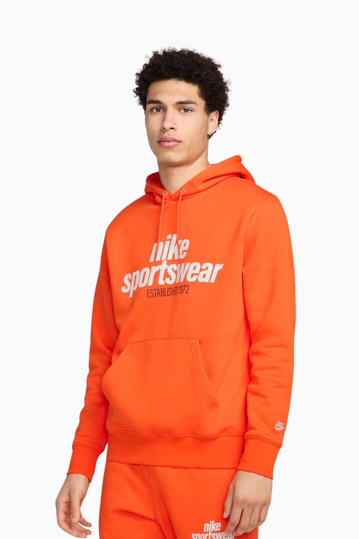 Bluza z kapturem Nike Club - Pomarańczowy