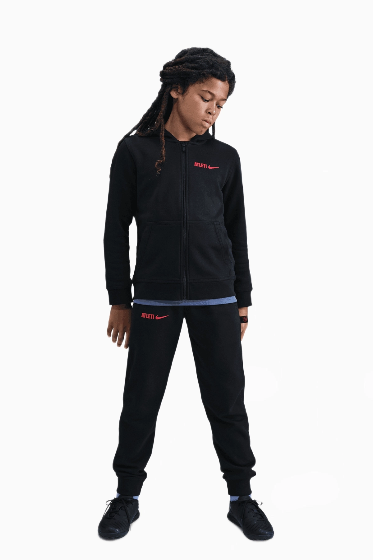 Bluza z kapturem Nike Atletico Madryt 25/26 Club Junior - Czarny