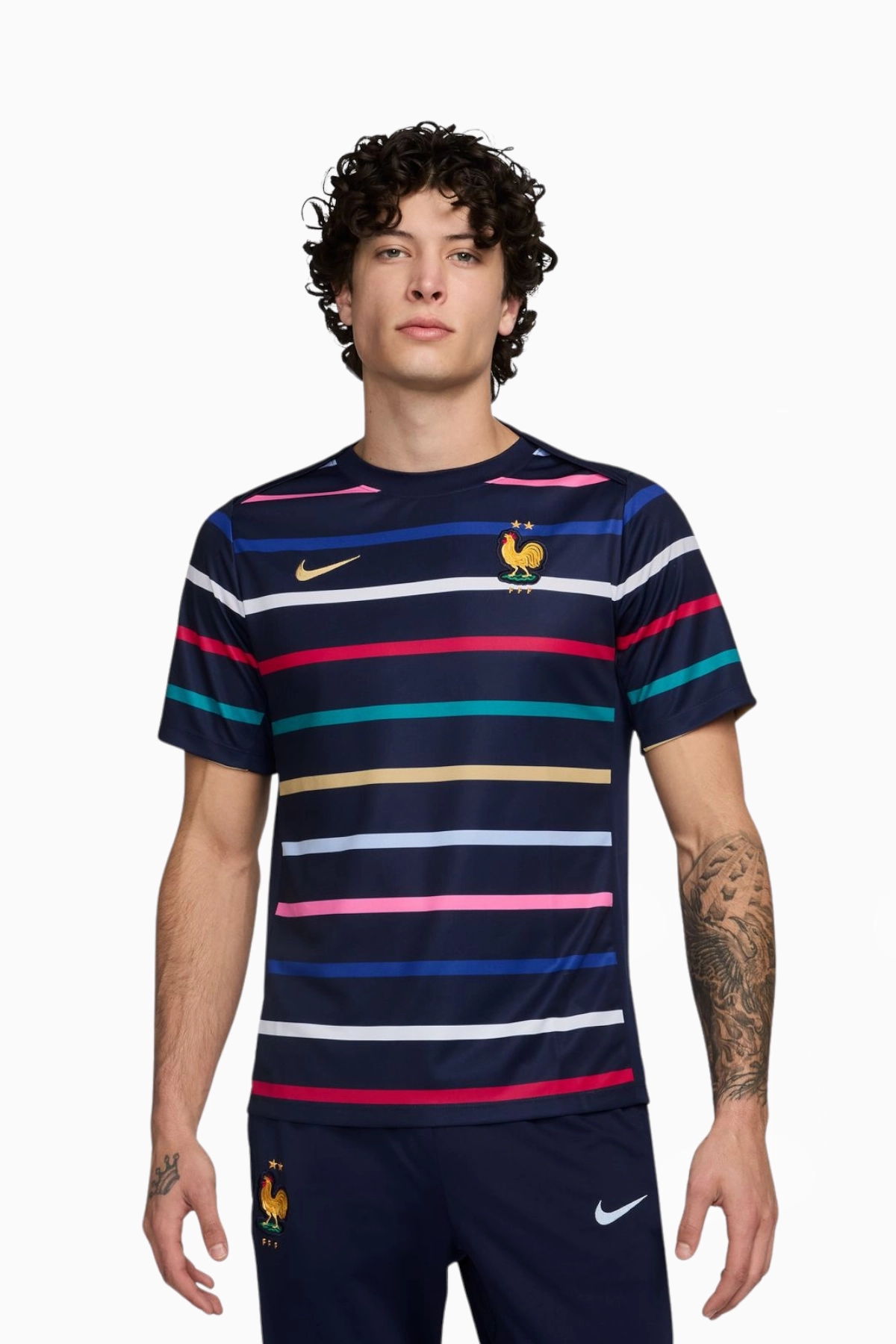 Koszulka Reprezentacji Francji Nike 2024 Pre-Match - Granatowy