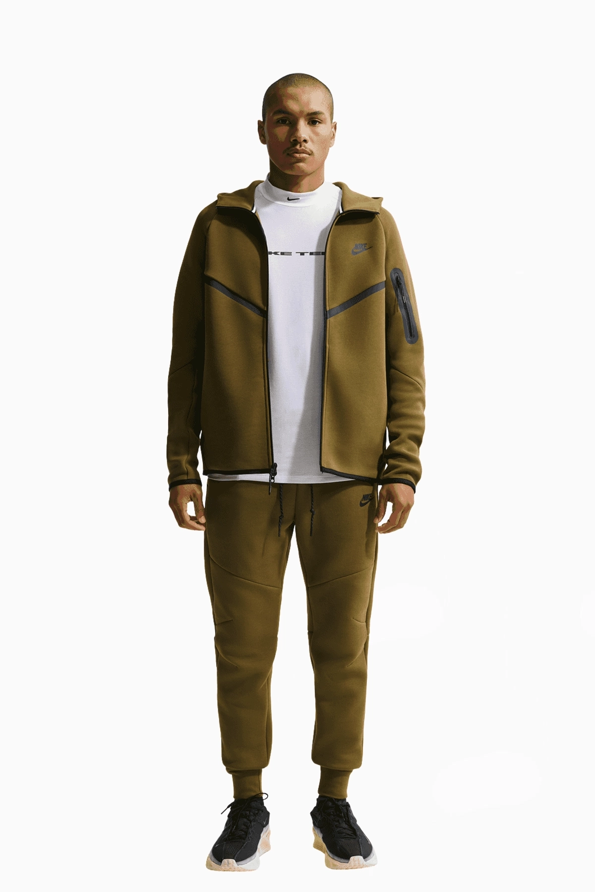 Bluza z kapturem Nike Sportswear Tech Fleece Windrunner - Zielony