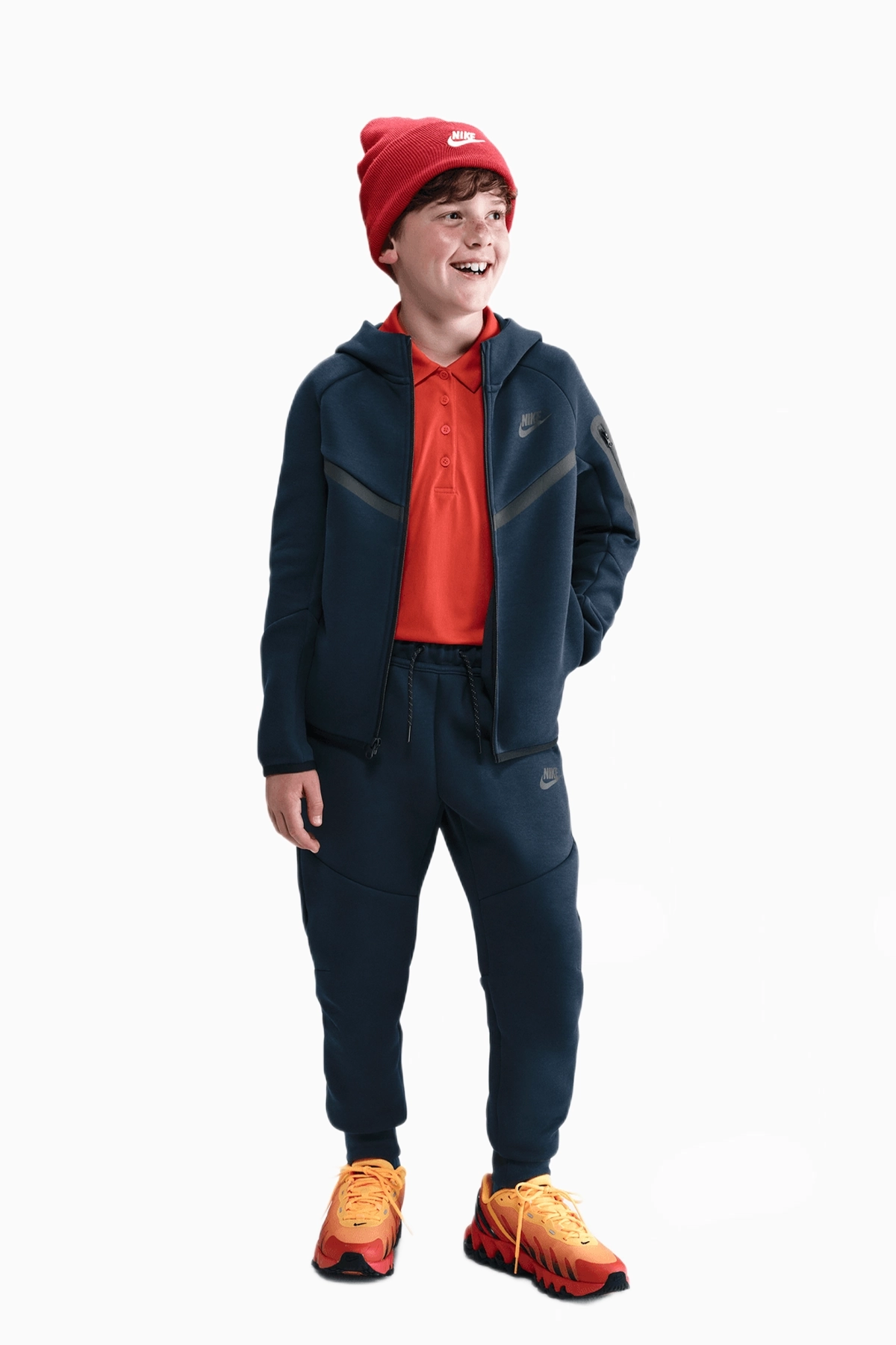Bluza z kapturem Nike Sportswear Tech Fleece Junior - Niebieski