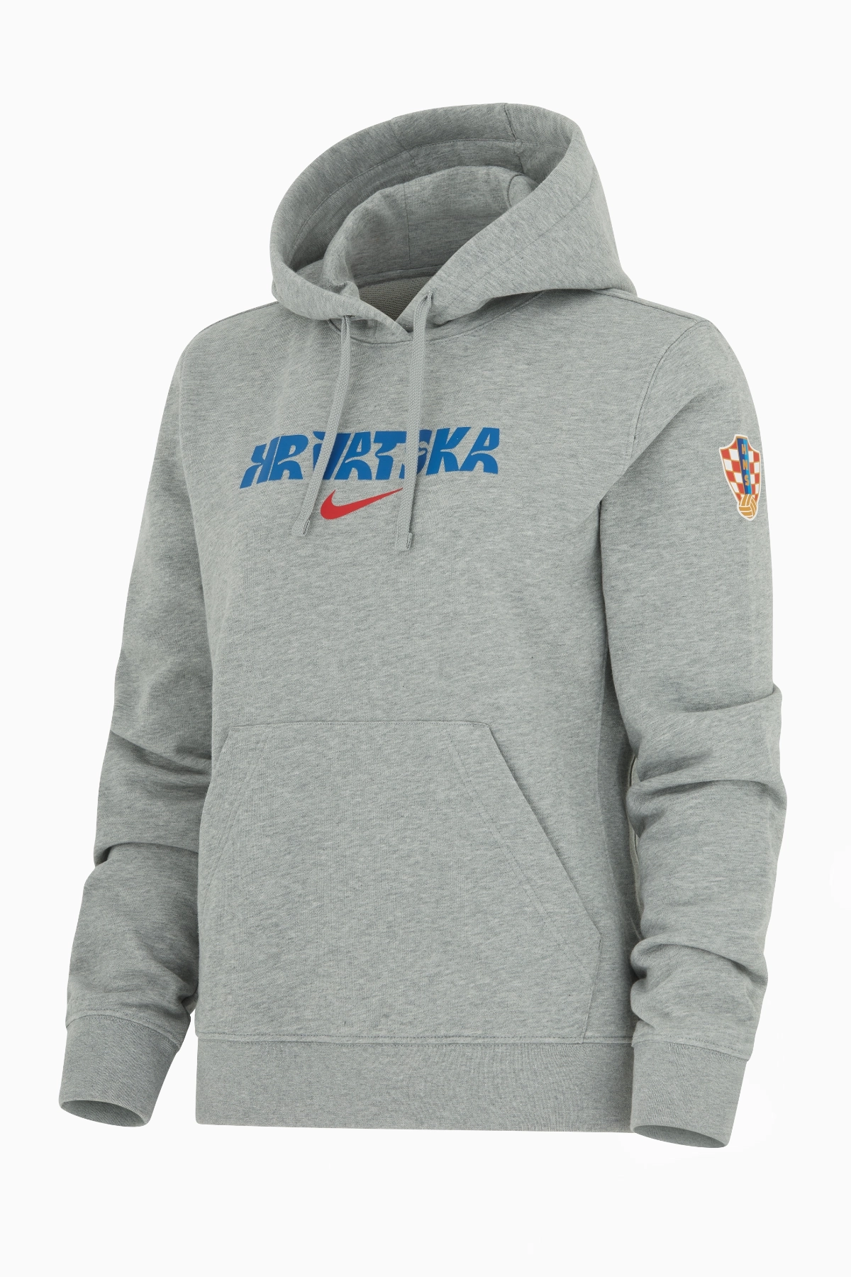Bluza z kapturem Reprezentacji Chorwacji Nike Club Damska - Szary