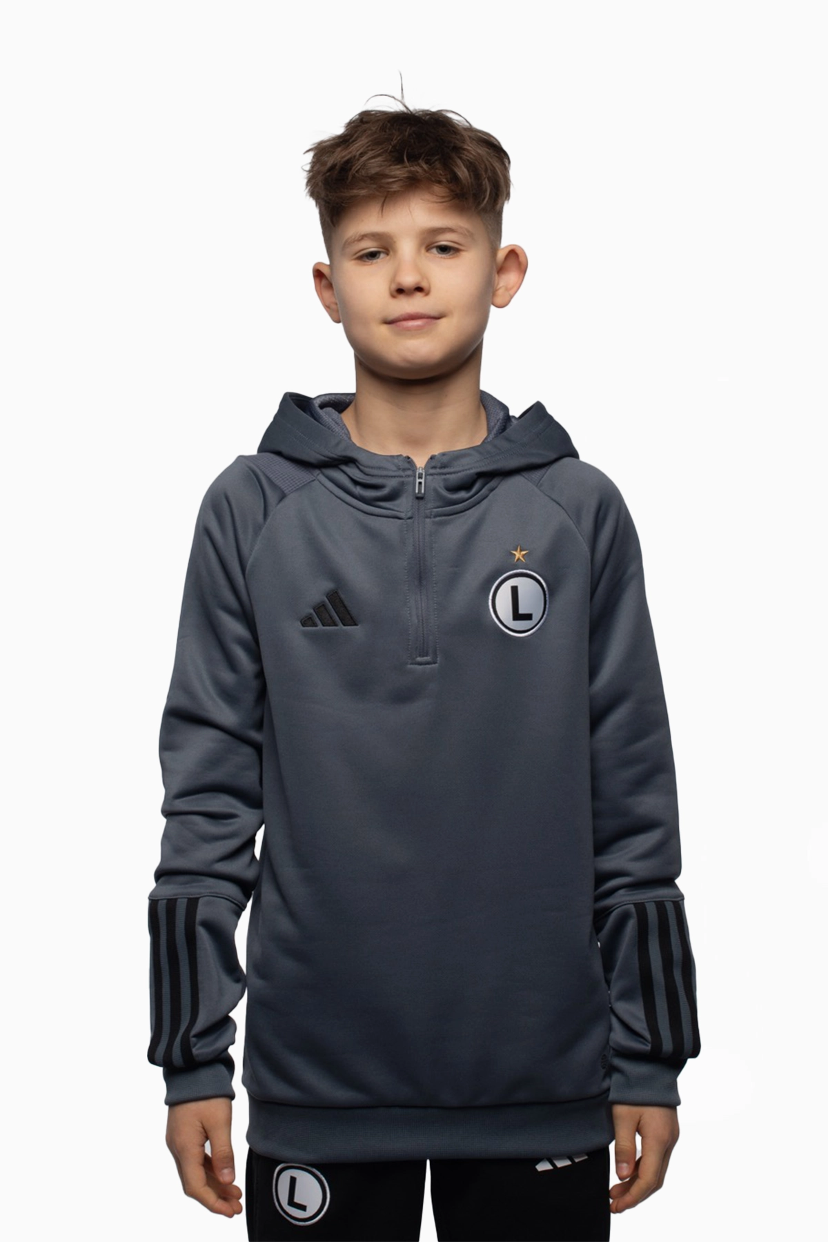 Bluza z kapturem adidas Legia Warszawa 24/25 Competition Junior - Szary
