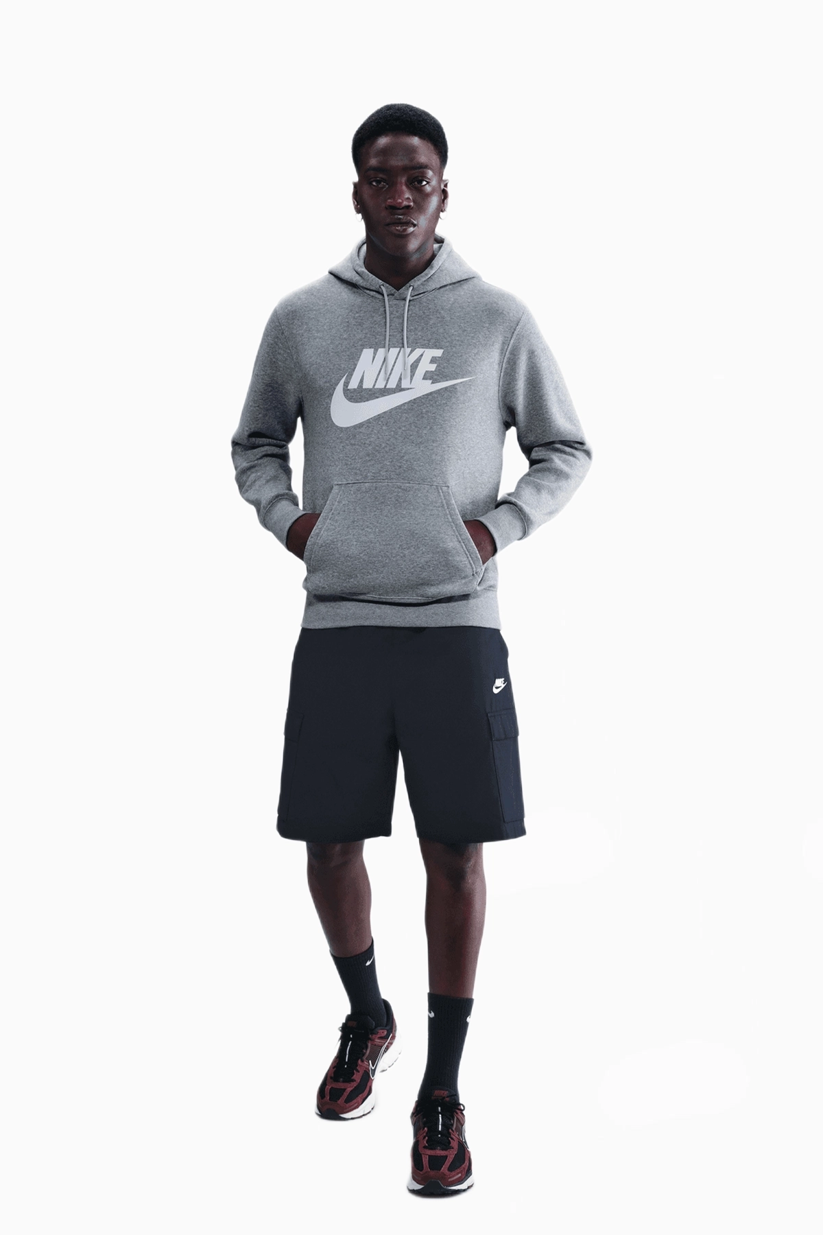 Bluza z kapturem Nike Club - Szary