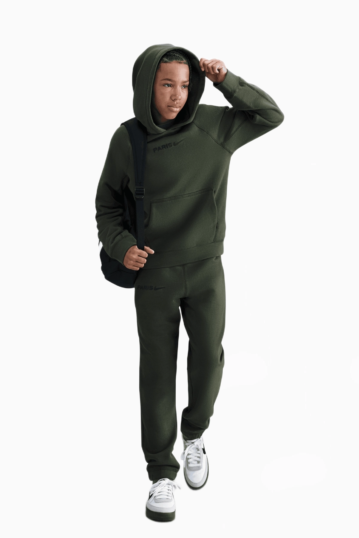 Bluza z kapturem Nike PSG 25/26 Air Junior - Zielony