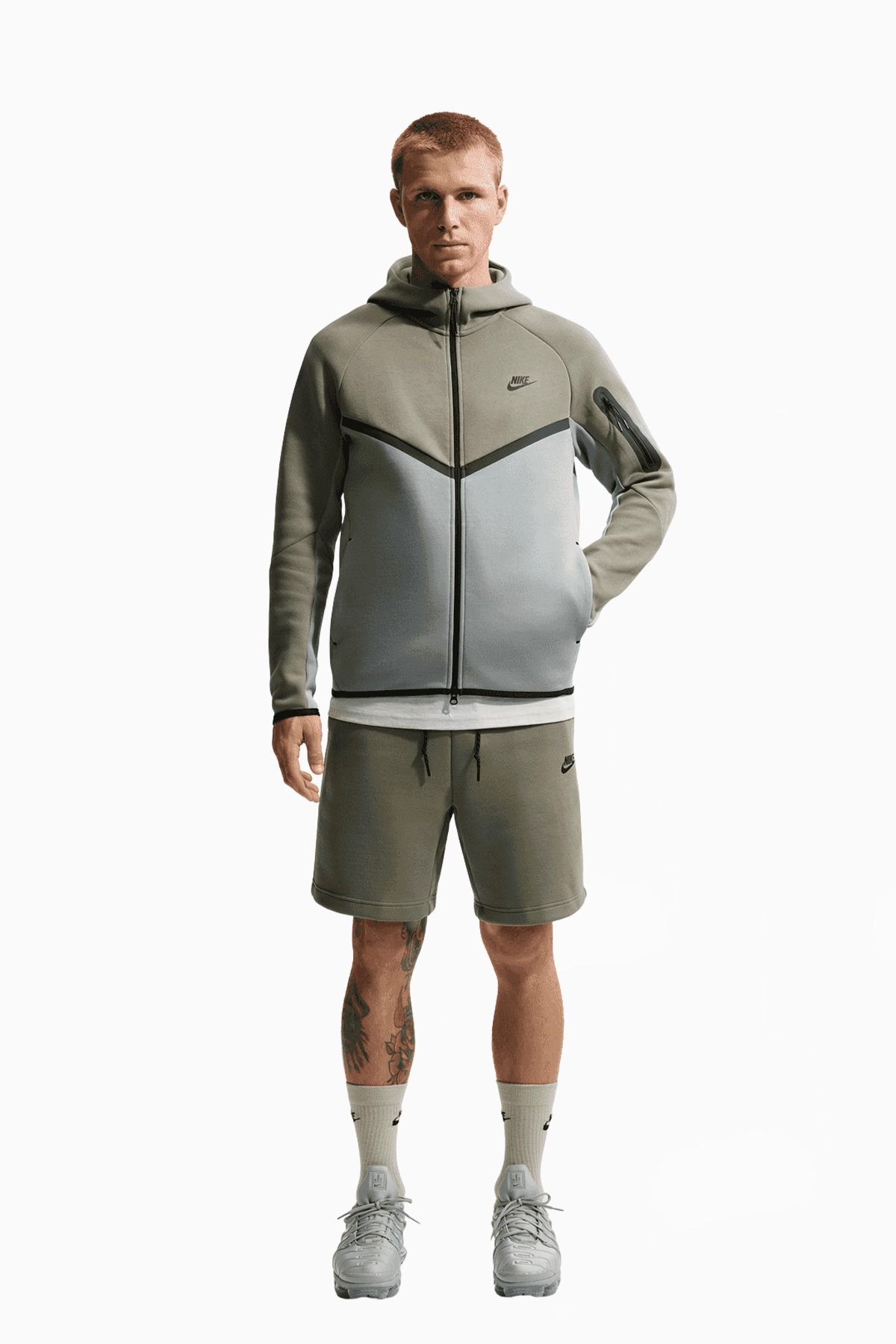 Bluza z kapturem Nike Sportswear Tech Fleece Windrunner - Zielony