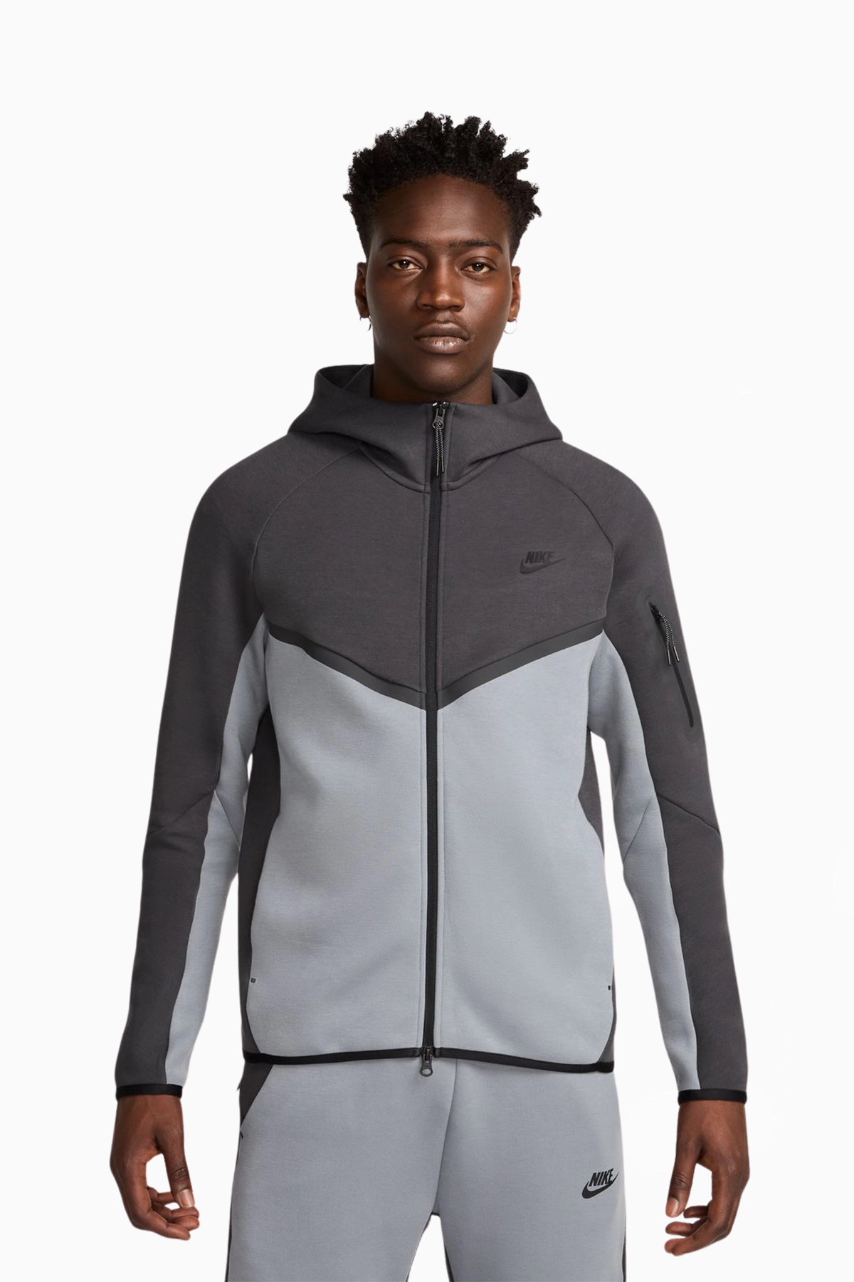 Bluza z kapturem Nike Sportswear Tech Fleece Windrunner - Szary