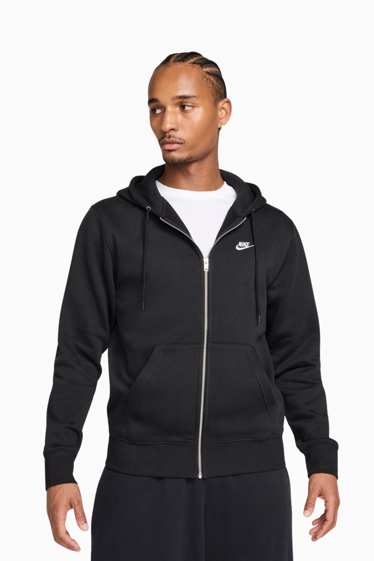 Bluza z kapturem Nike Club Full-Zip - Czarny