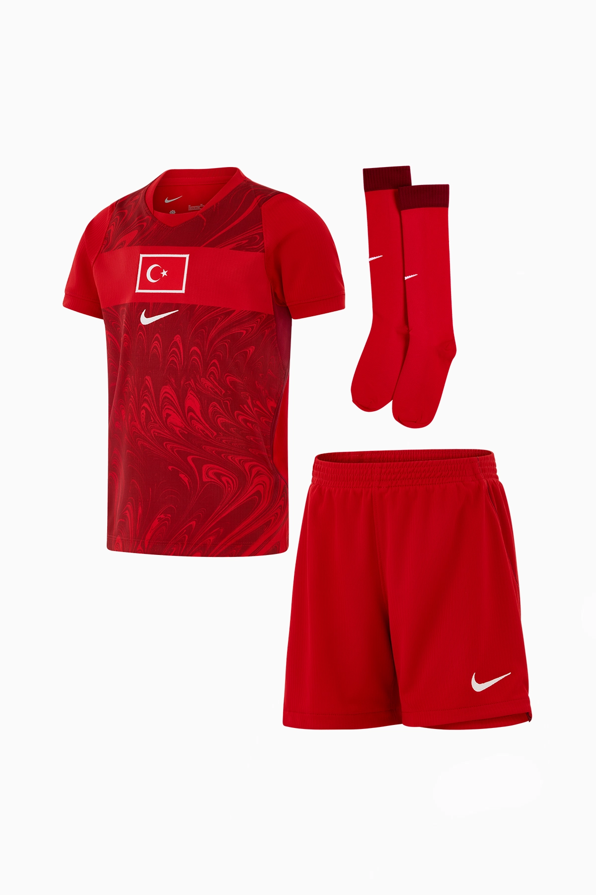 Komplet Reprezentacji Turcji Nike 2026 Domowy Stadium Małe Dzieci - Czerwony
