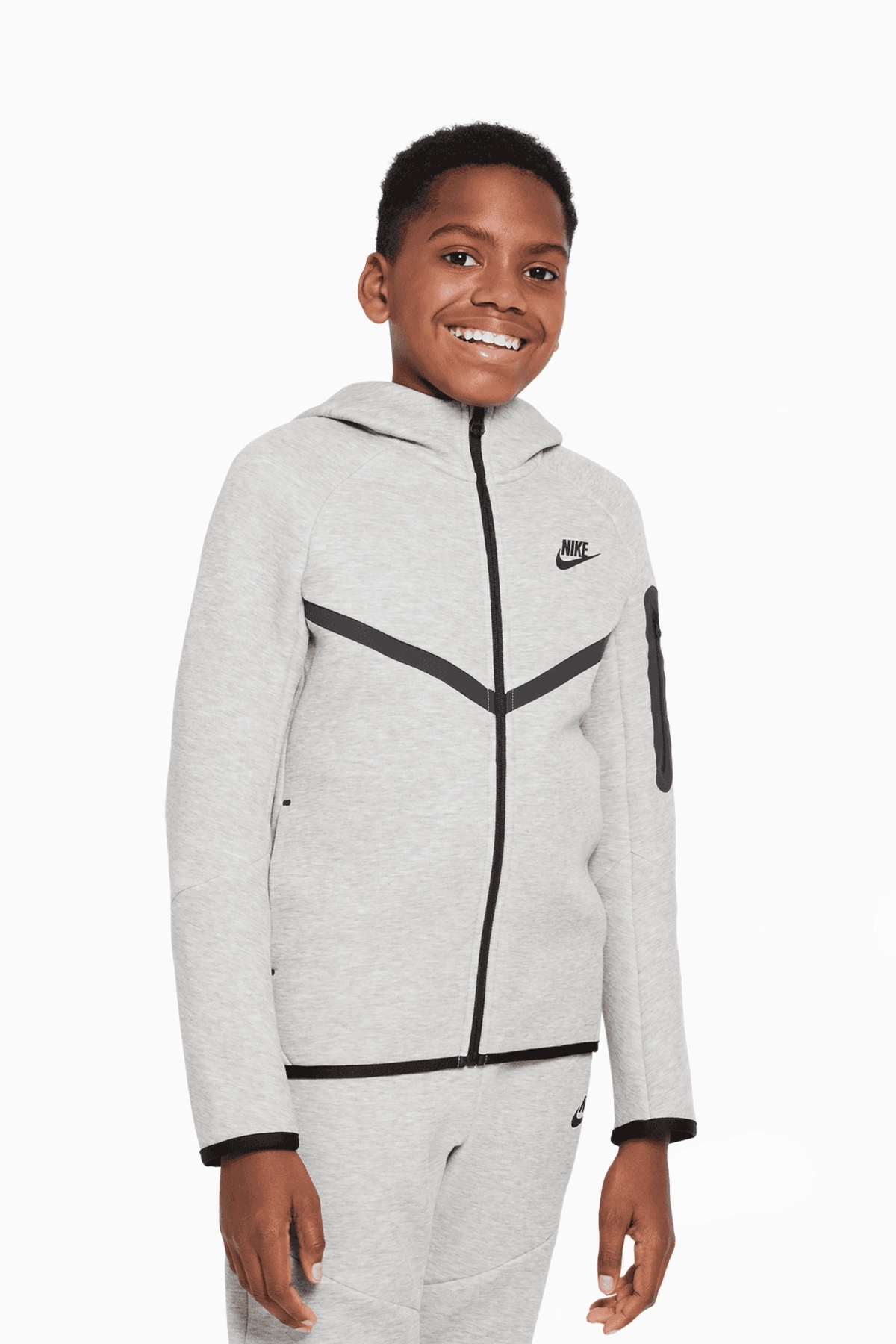 Bluza z kapturem Nike Sportswear Tech Fleece Junior - Szary