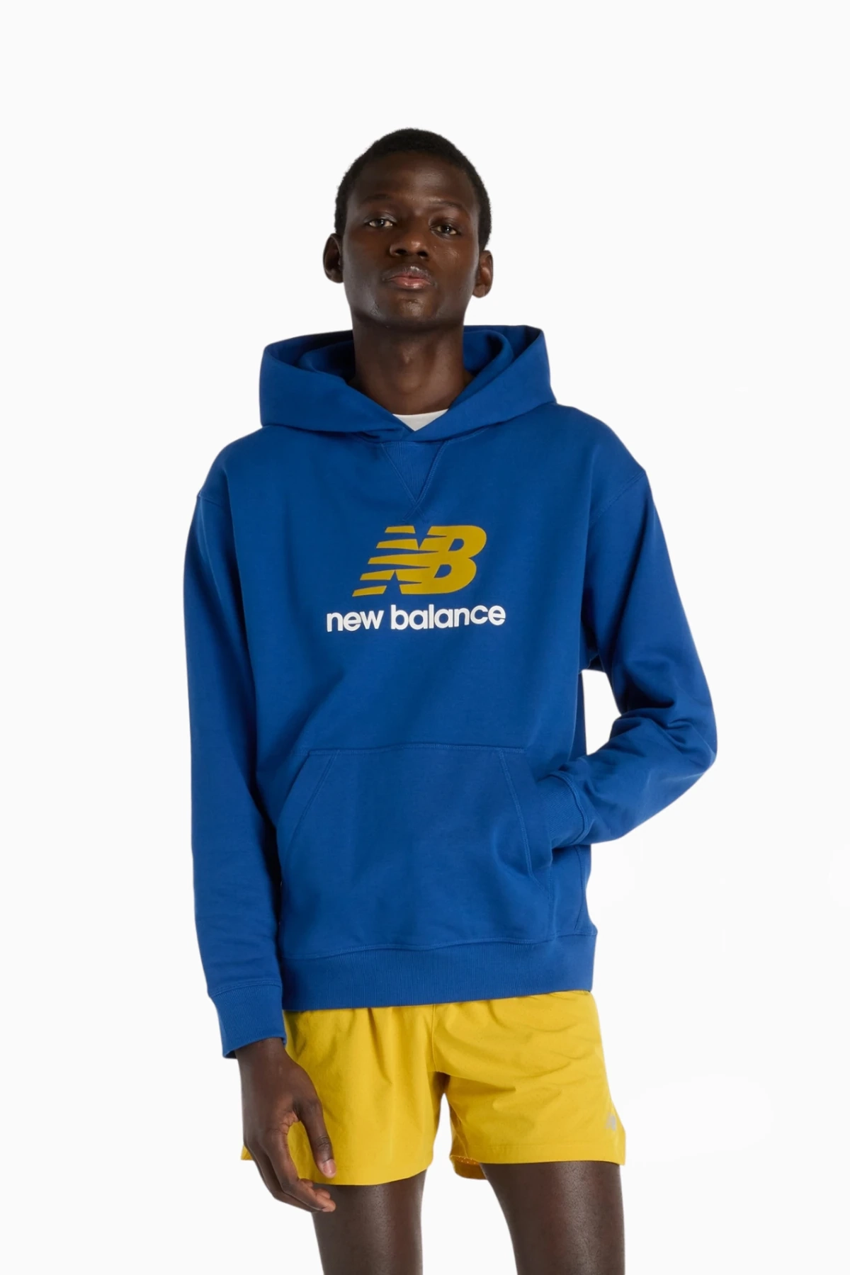 Bluza z kapturem New Balance Athletics French Terry - Niebieski