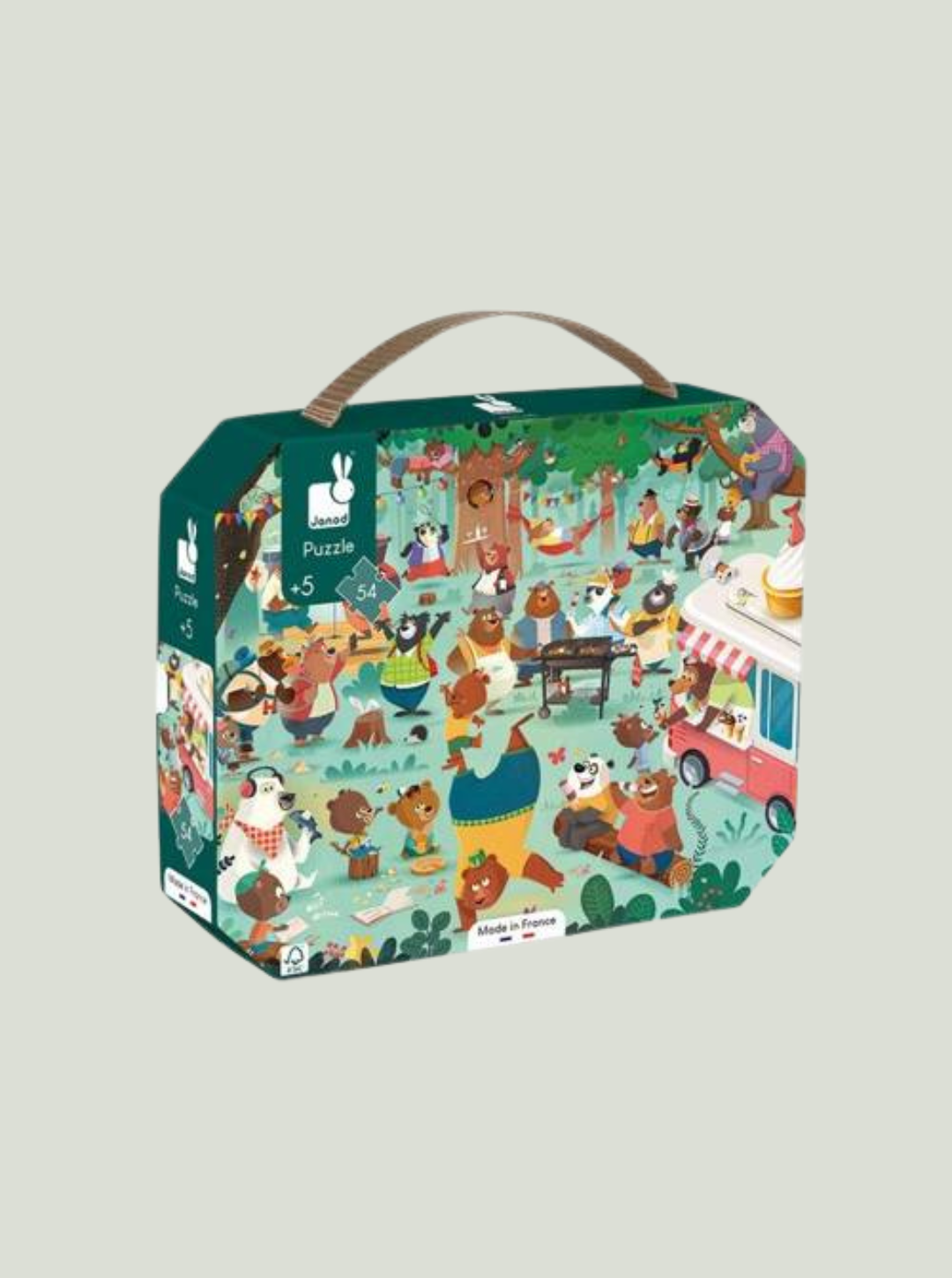 Puzzle w walizce Rodzina misiów 54 elementy 5+ JANOD