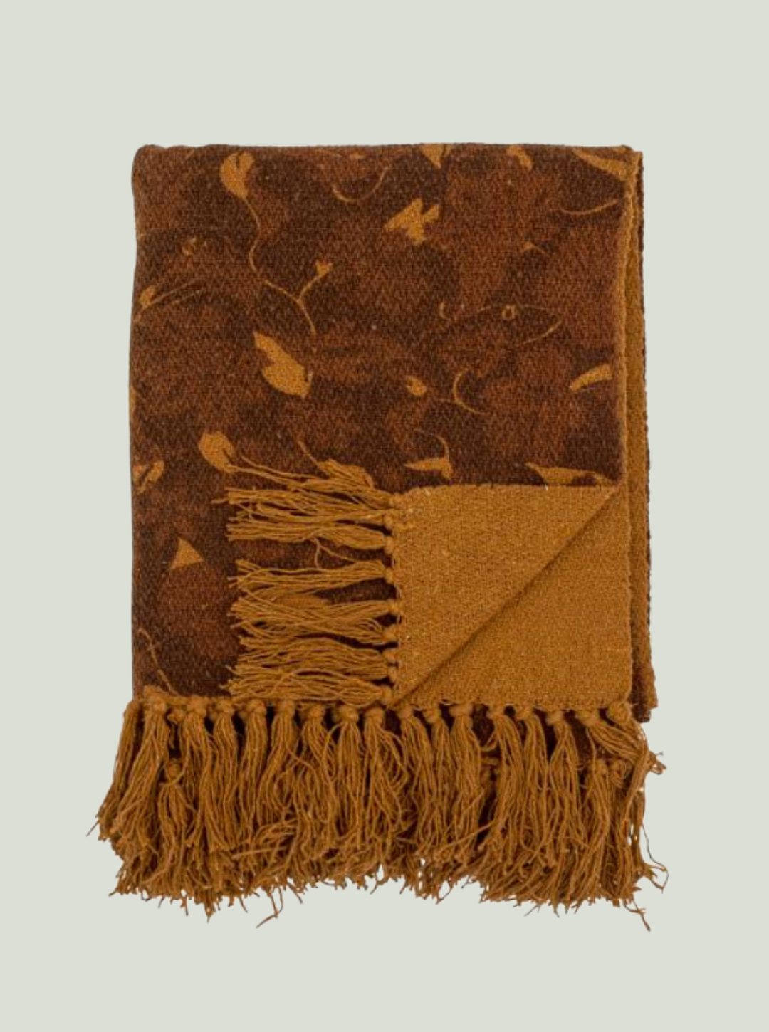 Narzuta Ganja Throw, Brown, bawełna z recyklingu Bloomingville