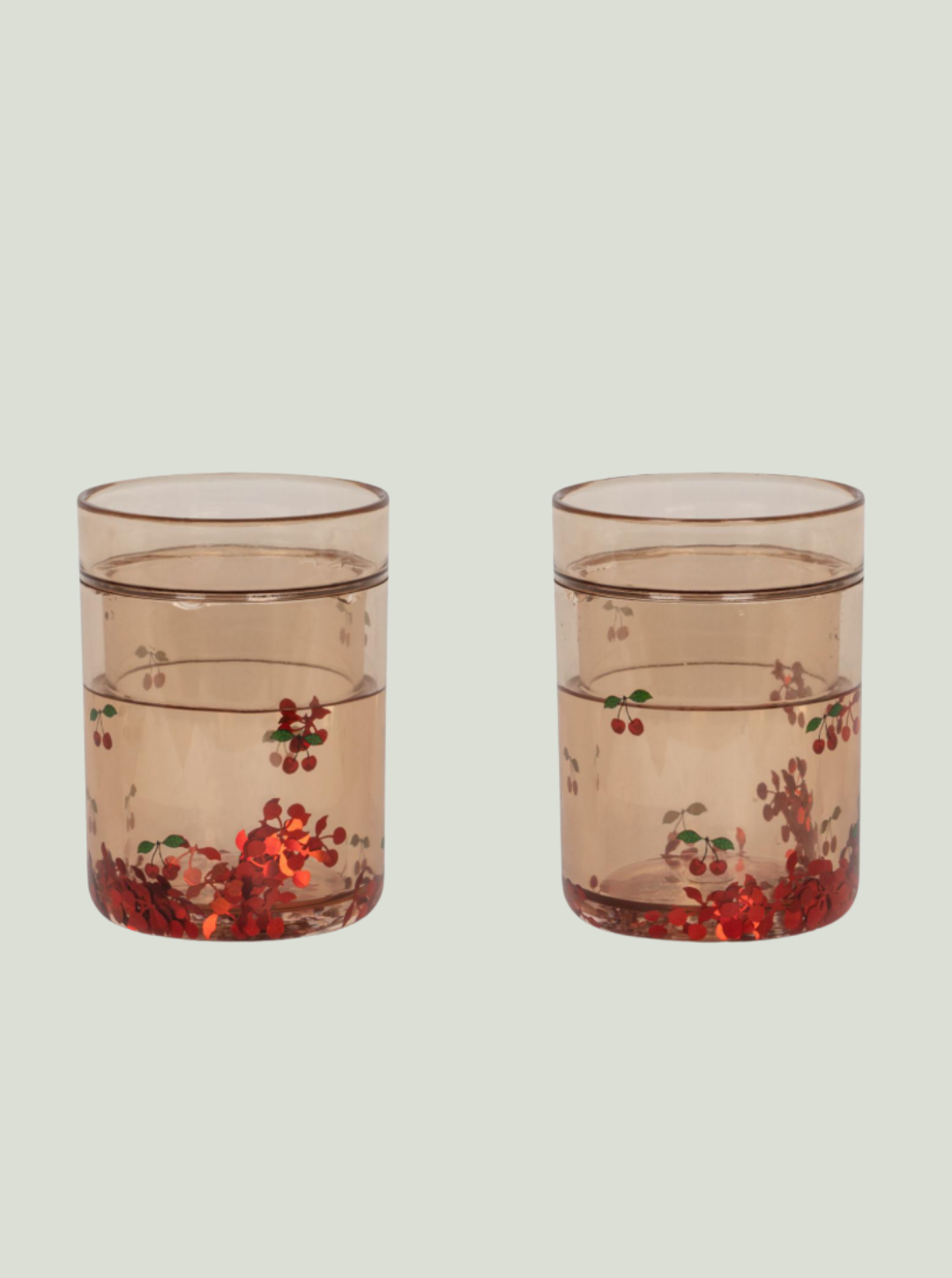 Zestaw kubków 2-pack GLITTER CUPS CHERRY Konges Sløjd