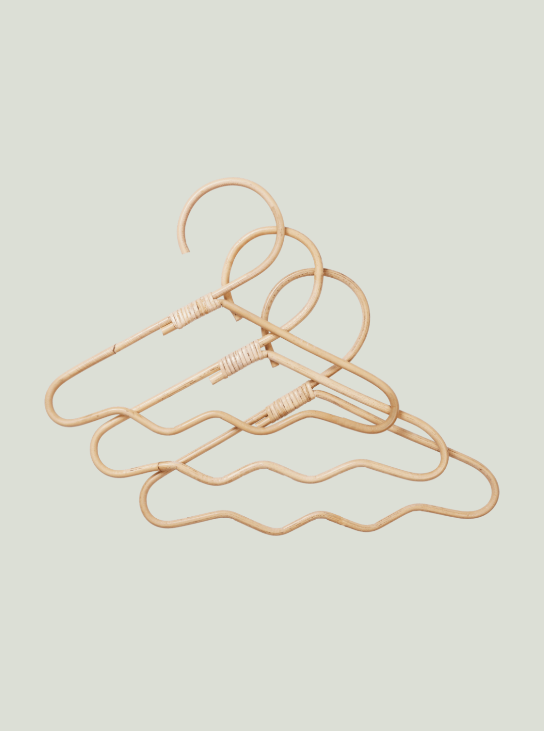 Wieszak Wavi Clothes Hangers - Set of 3 - Natural Ferm Living Kids