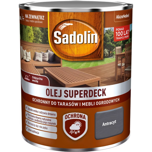 Olej do drewna Superdeck Antracyt 0,75L Sadolin