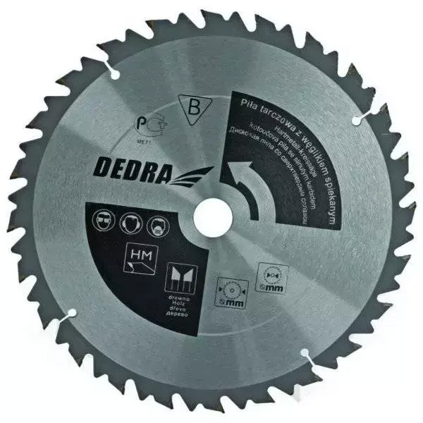 Piła tarczowa do drewna z węglikiem 350x30mm 24 zęby Dedra