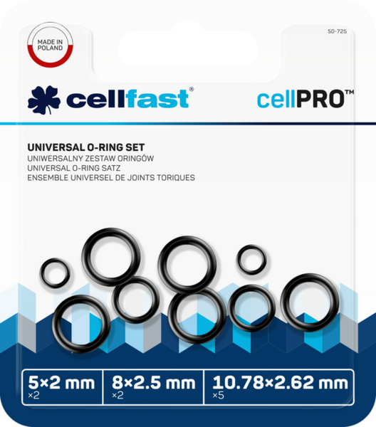 Zestaw uniwersalnych oringów Cellfast