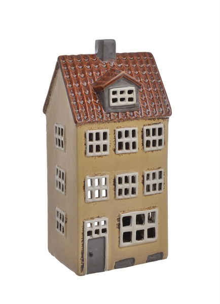 Domek Holenderski T-light beżowy z brązowym dachem 2piętra