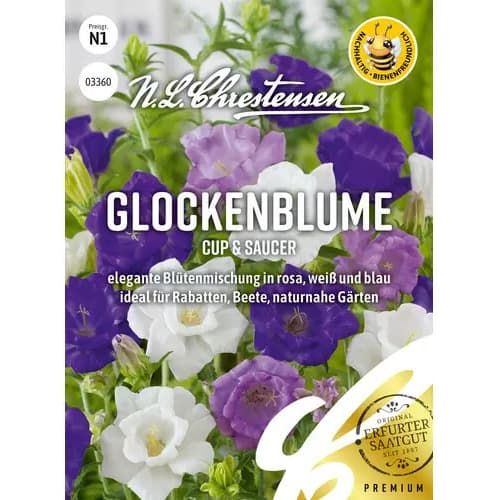 1 szt, Glockenblume Cup & Saucer - Samen: Ilość w opakowaniu: 1 Stück