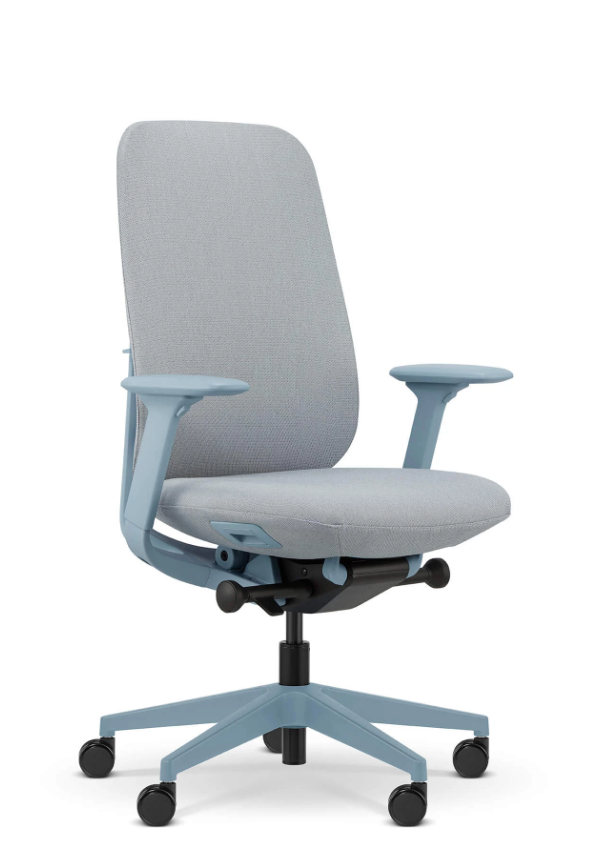 Fotel biurowy BILINE szary, tkanina/membrana