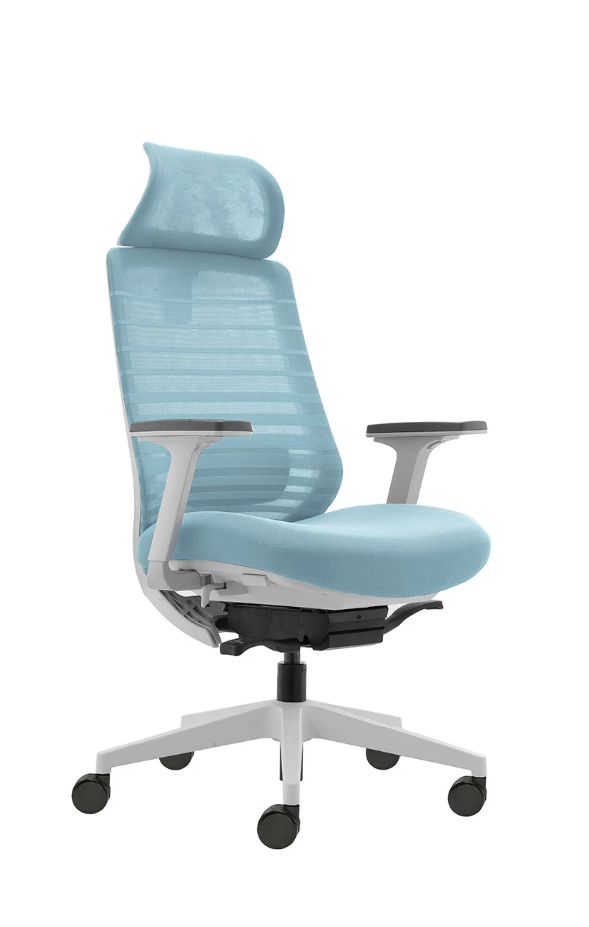 Fotel biurowy KIVI biały, 2 kolory, siatka/tkanina