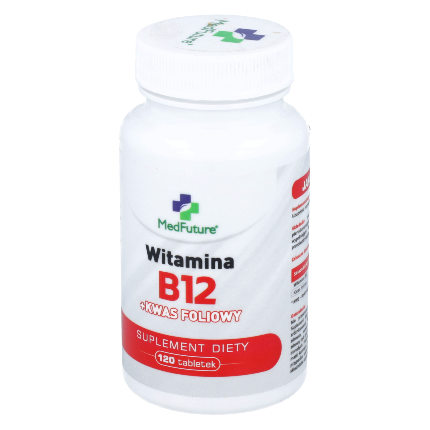 Medfuture witamina b12 + kwas foliowy, 120 tabletek