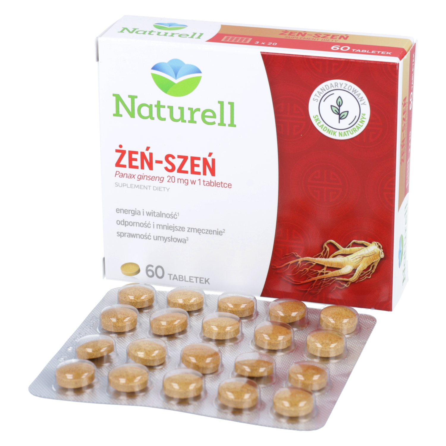 Naturell żeń-szeń, 60 tabletek