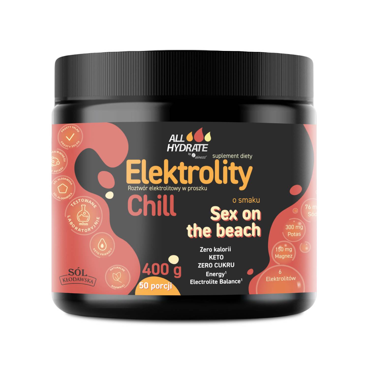 Aliness allhydrate, elektrolity sex on the beach, 400 g
