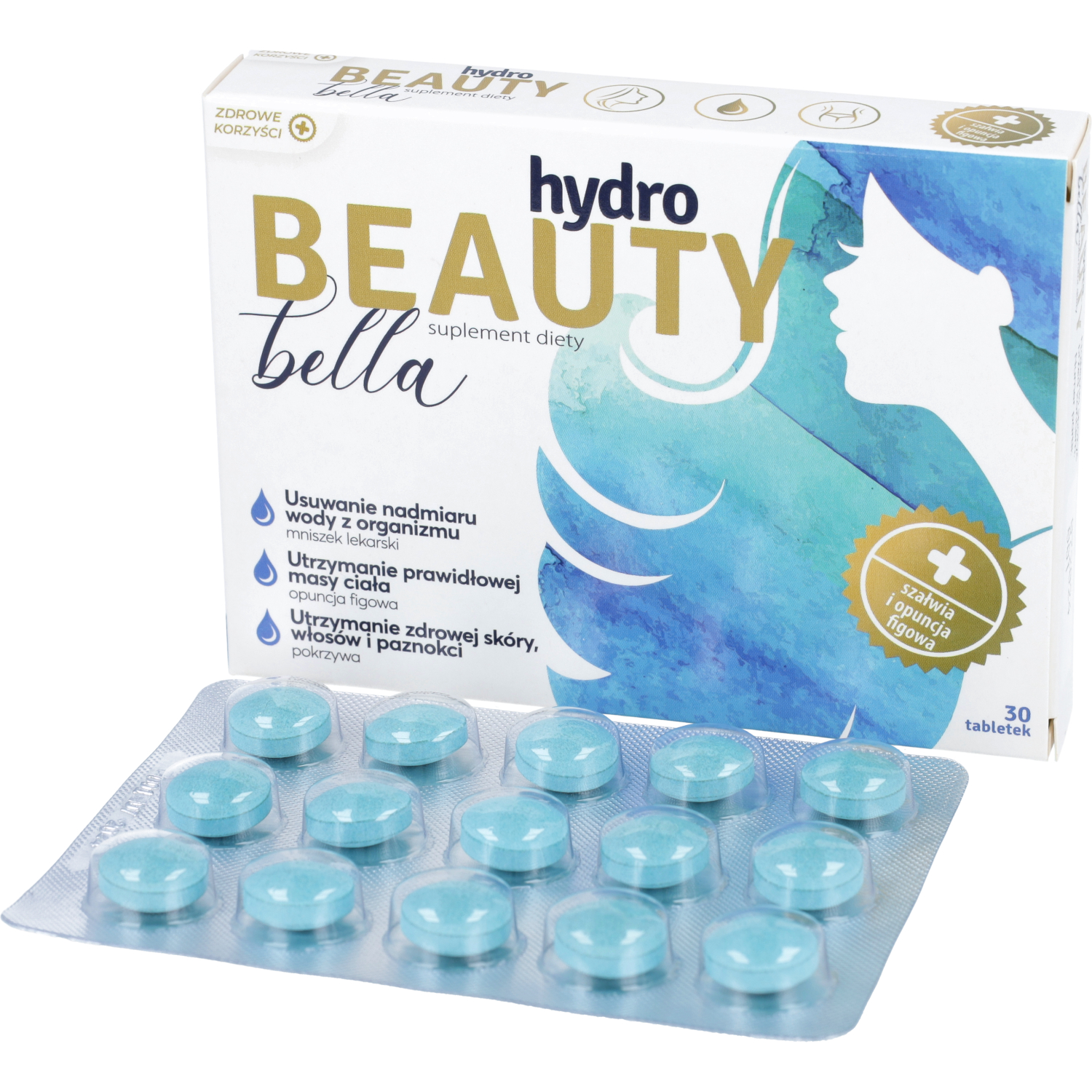 Beauty bella hydro zdrowe korzyści, 30 tabletek
