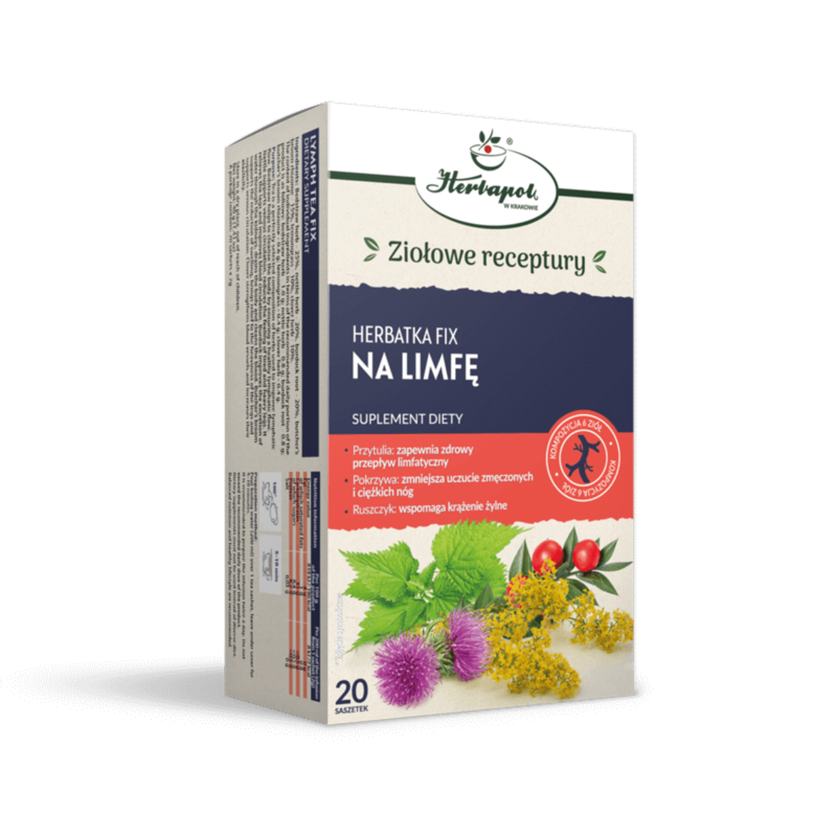Herbapol kraków herbatka fix, na limfę, 20 saszetek