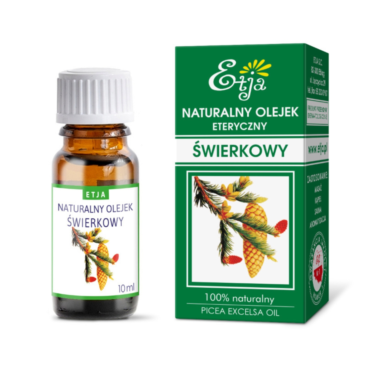 Etja - naturalny olejek eteryczny, świerkowy, 10 ml