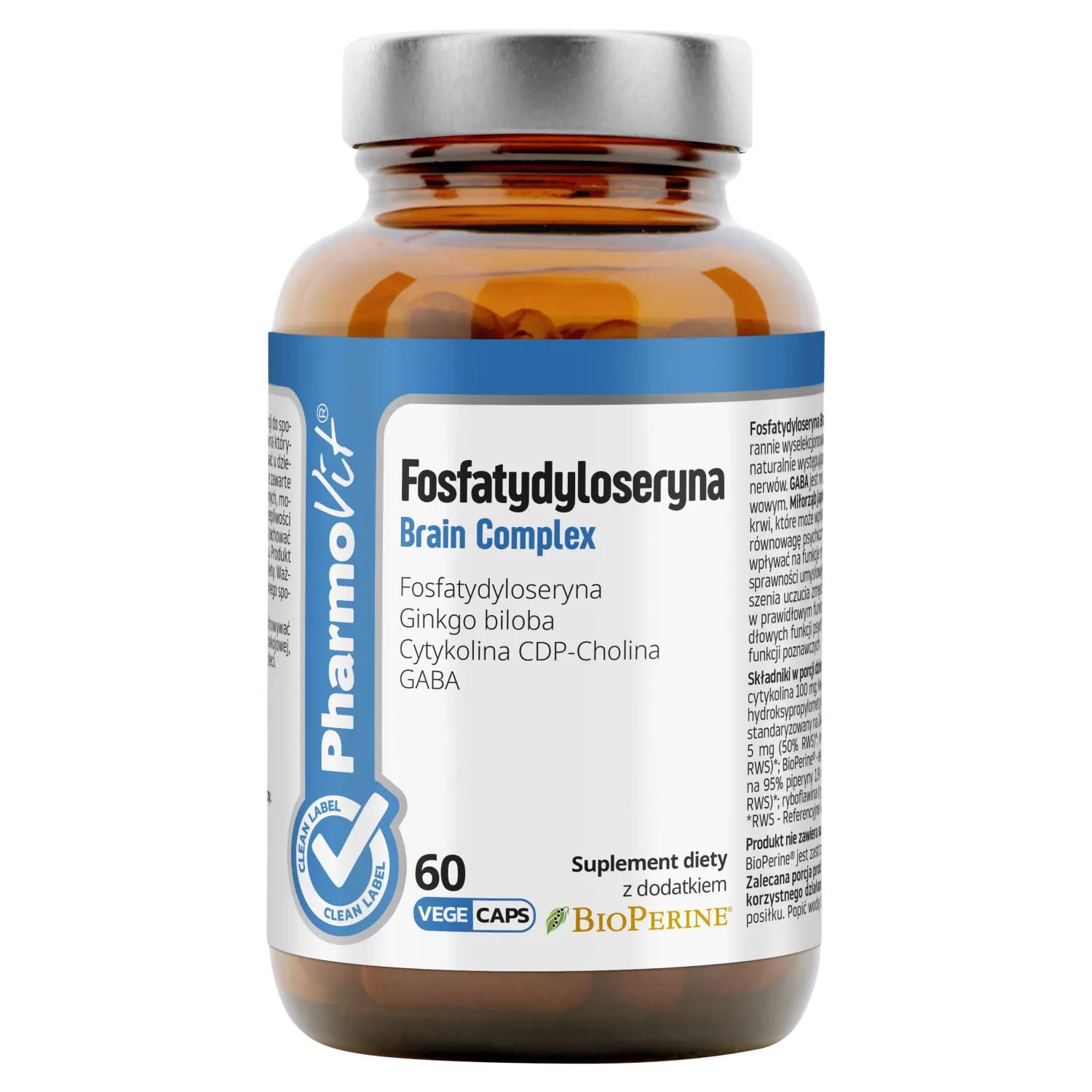Pharmovit fosfatydyloseryna brain complex, 60 kapsułek