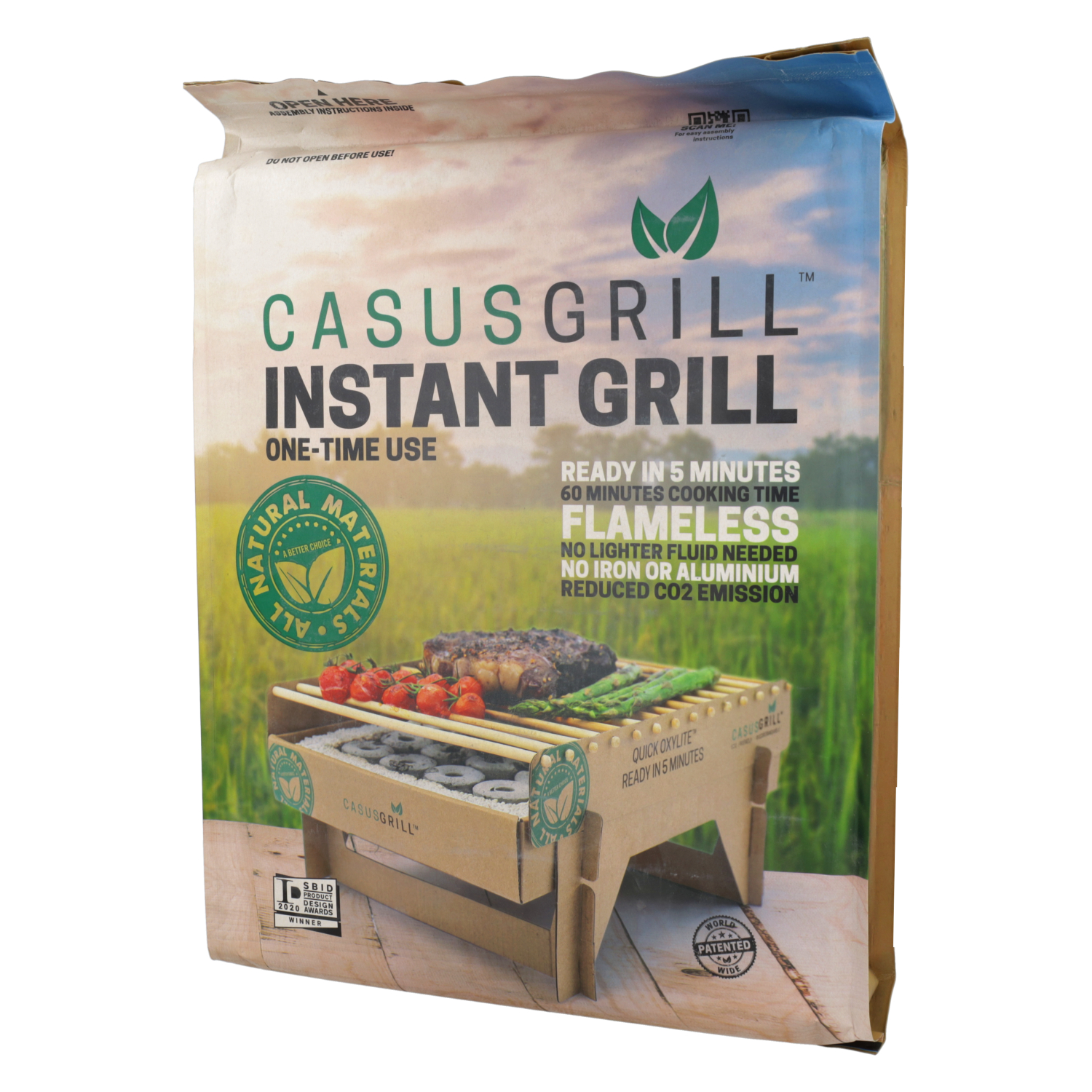 Casusgrill - ekologiczny grill na piknik, 100% bio, 1 sztuka