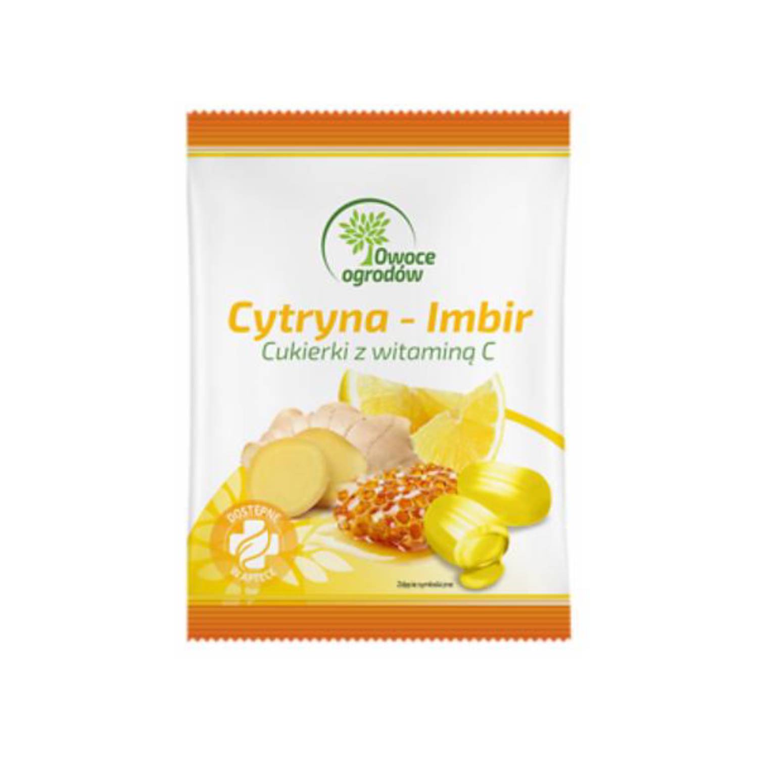 Owoce ogrodów - ziołowe cukierki, cytryna imbir, 50 g