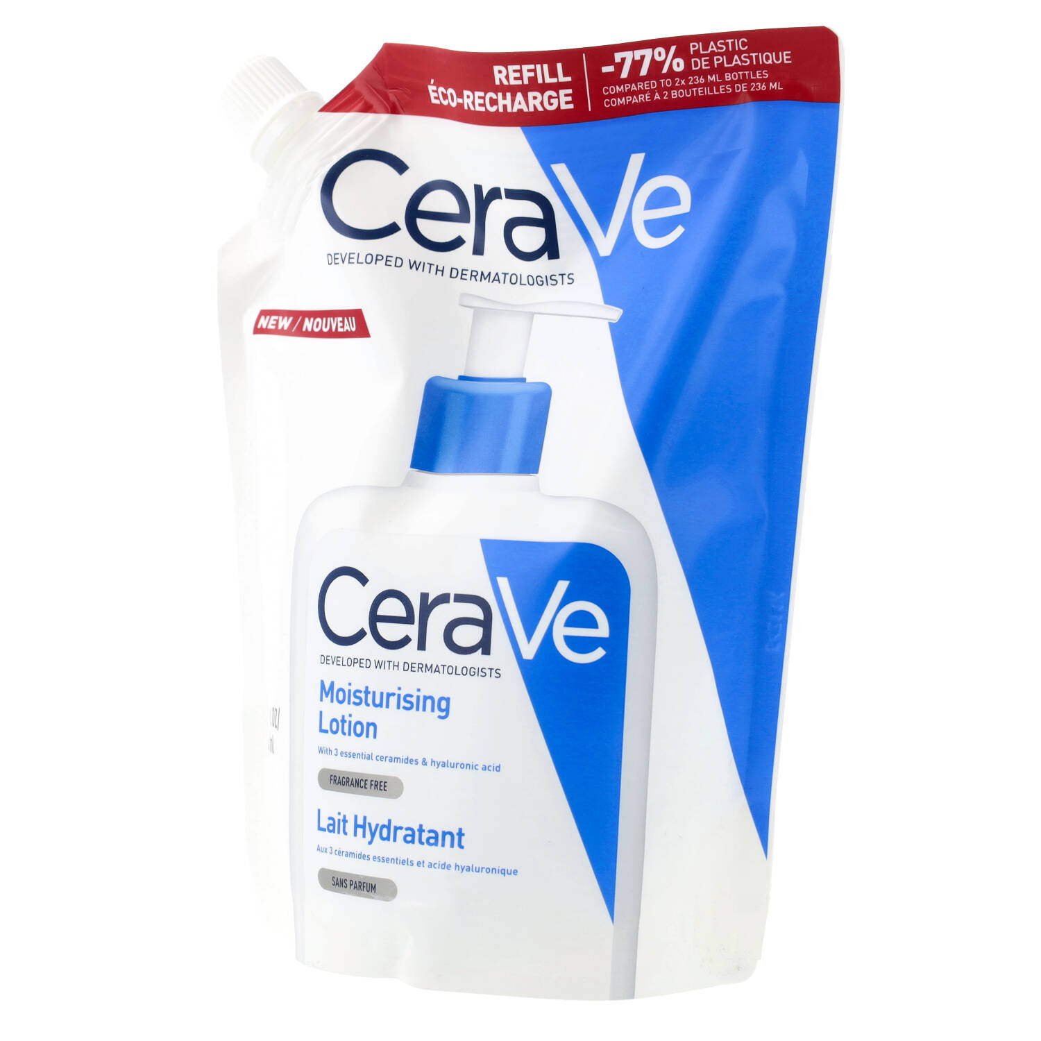 Cerave - nawilżająca emulsja do ciała i twarzy dla skóry suchej i bardzo suchej, zapas, 473 ml