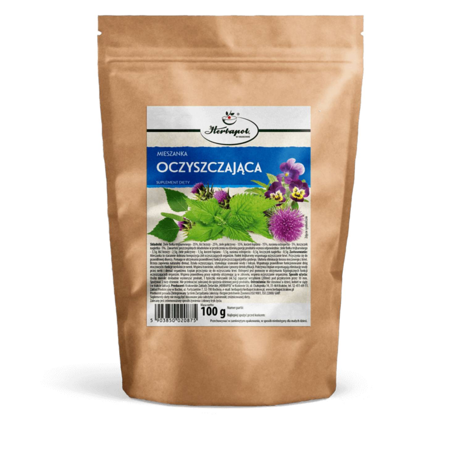 Herbapol kraków, mieszanka oczyszczająca, 100 g