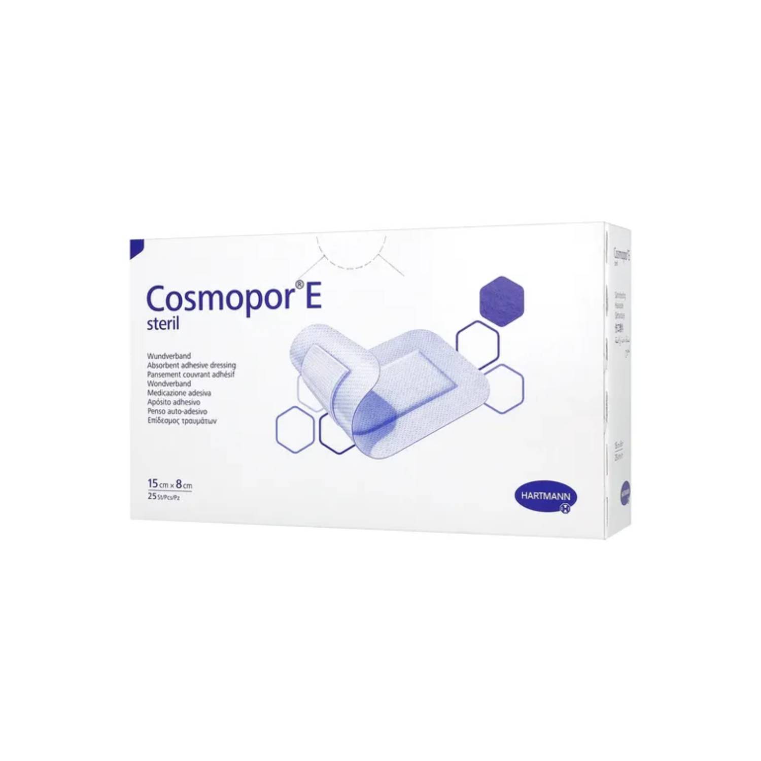 Cosmopor e - plastry opatrunkowe jałowe, 15 x 8 cm, 25 sztuk