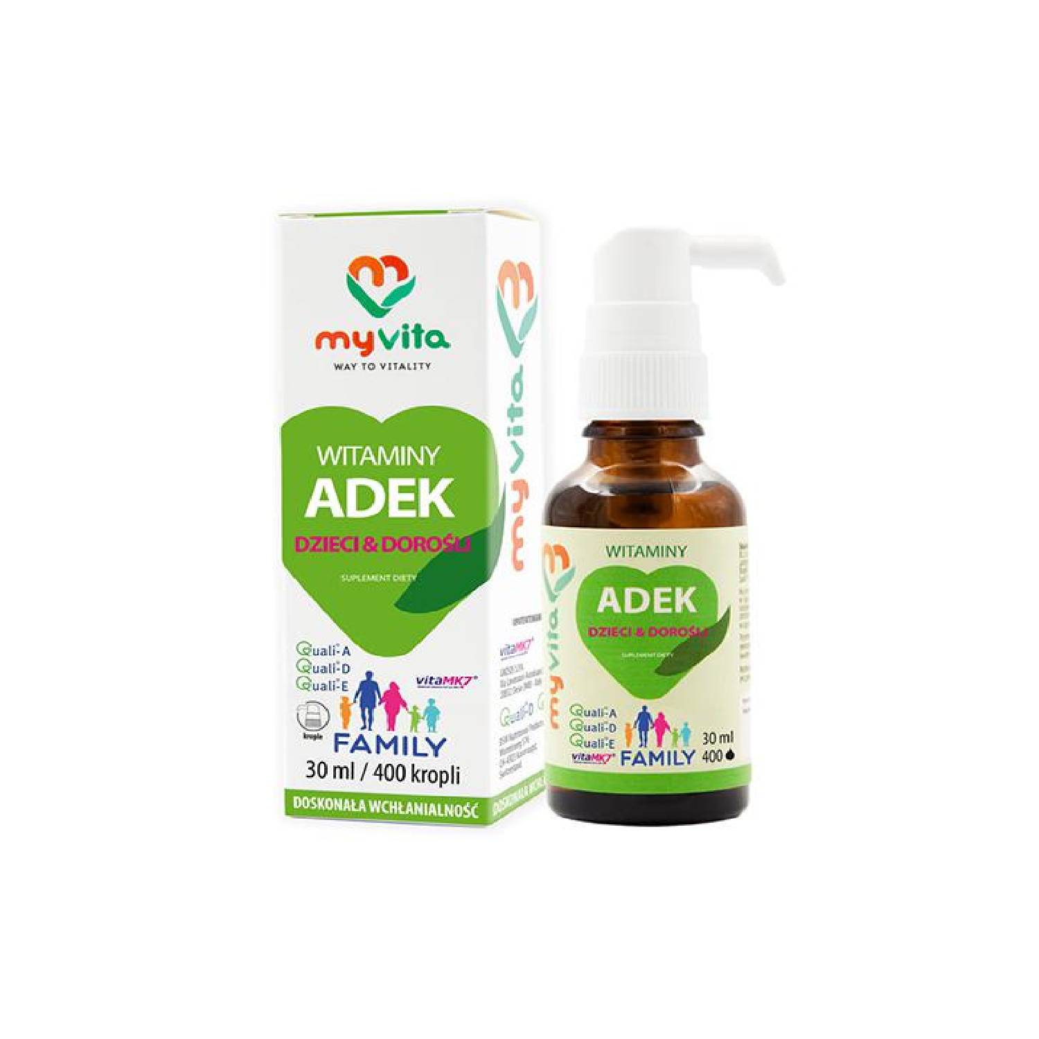 Myvita - witaminy adek dla dzieci i dorosłych, 30 ml