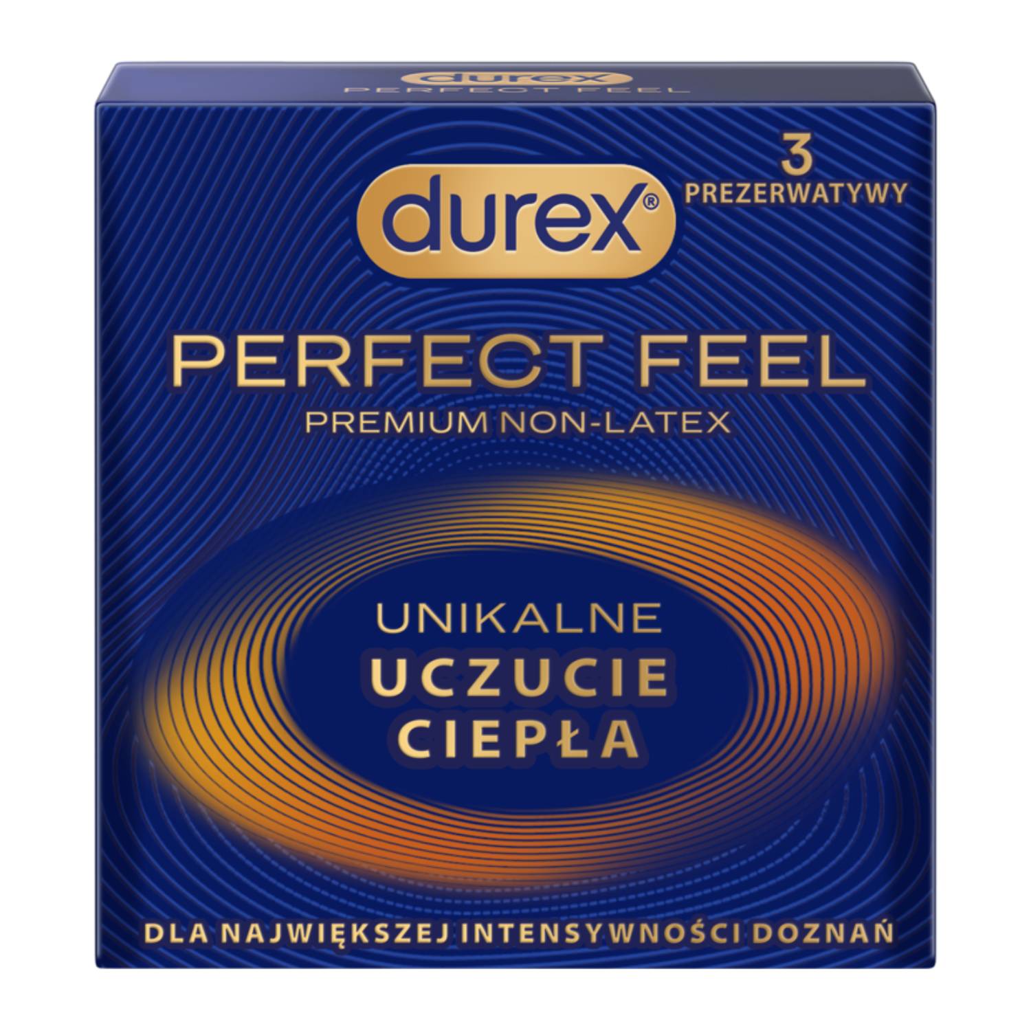 Durex perfect feel - prezerwatywy premium non-latex, 3 sztuki