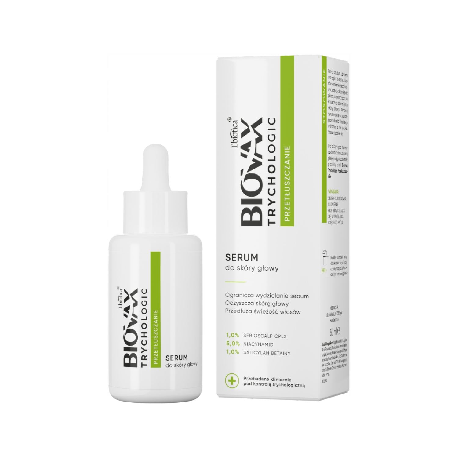 Biovax - trychologic przetłuszczanie, serum do skóry głowy, 50 ml