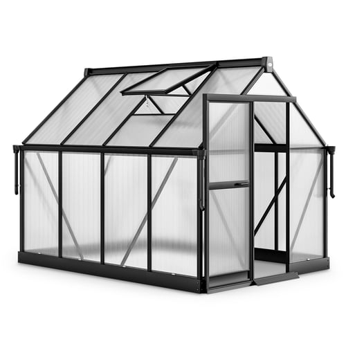 Zahradní skleník z polykarbonátu a hliníku 245x183x190 cm