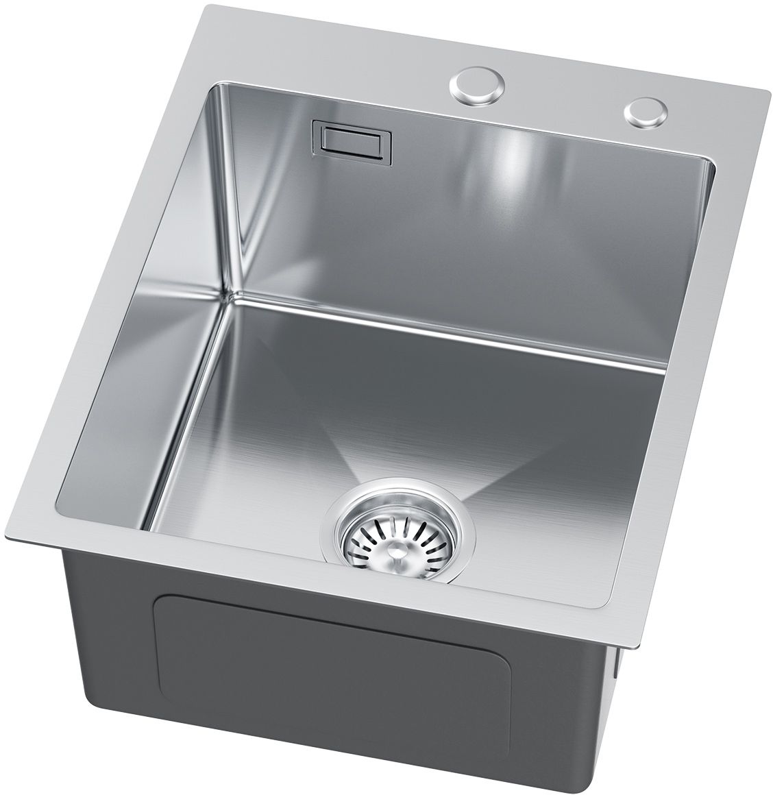 Ruvetti Masivo zlewozmywak z dozownikiem 50x40 cm stal 5002M_BS40_W