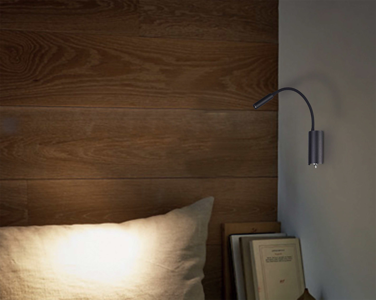 Open Design Nuto Nero kinkiet 1x3W czarny OR81718