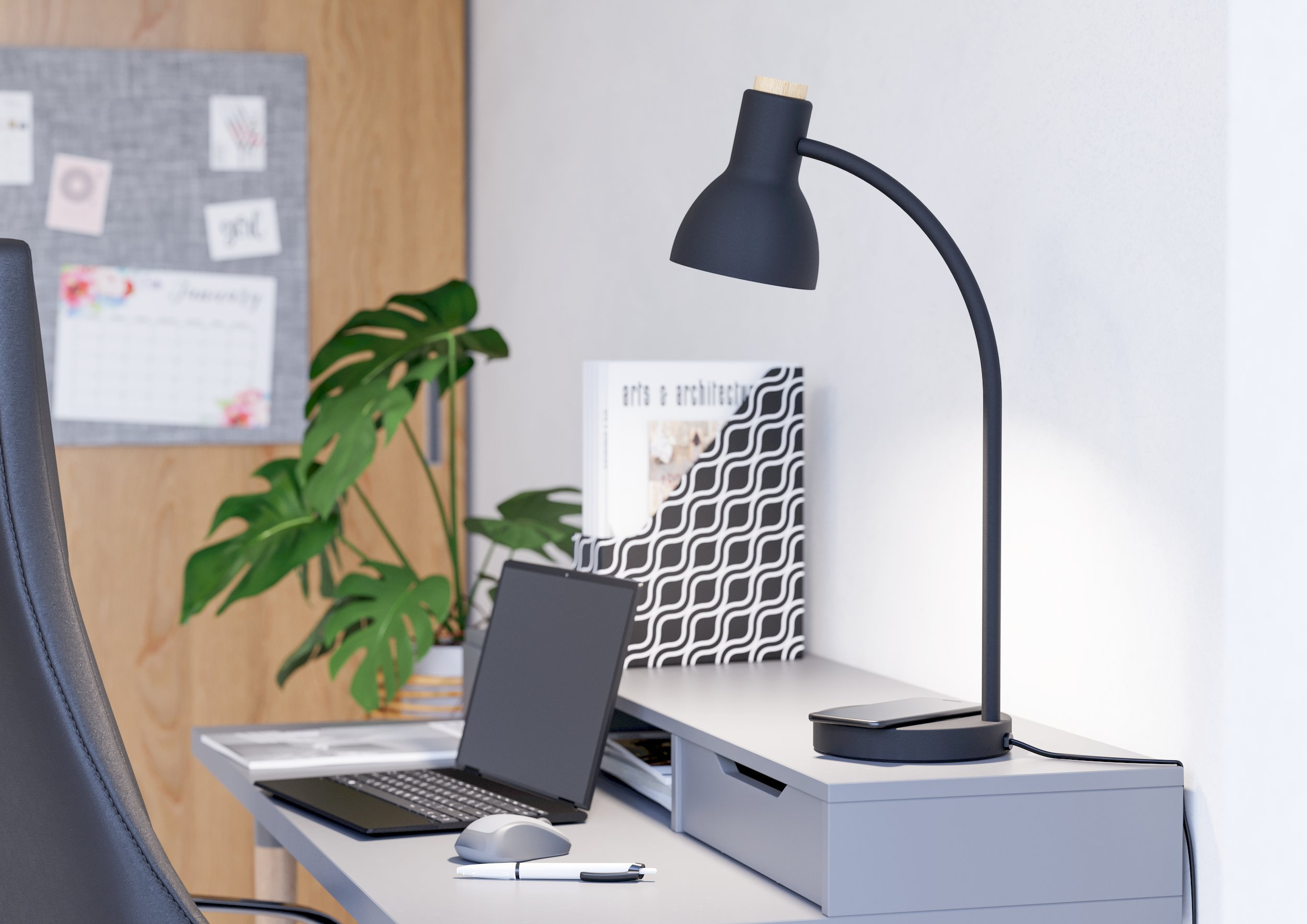 Eglo Veradal-QI lampa biurkowa 1x5 W czarna 900628